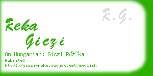 reka giczi business card